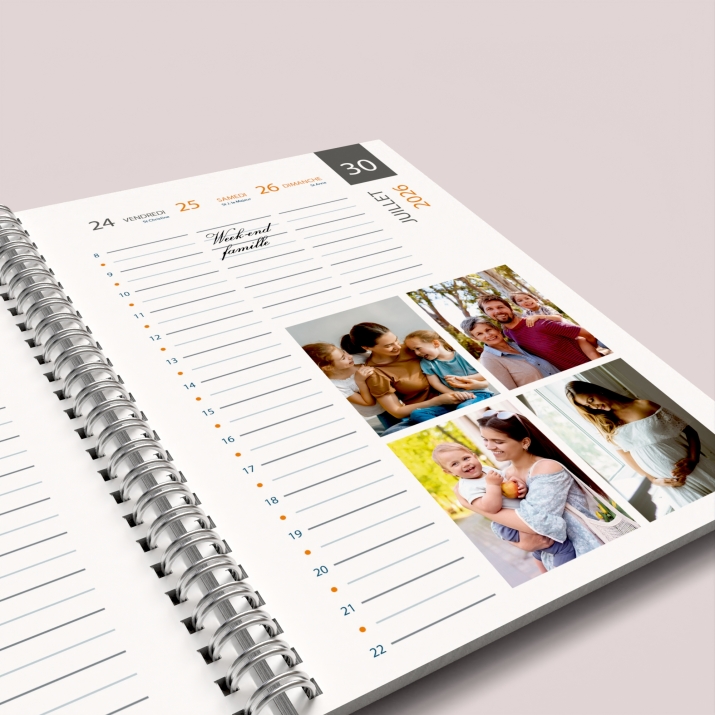 Agenda photo personnalisé
