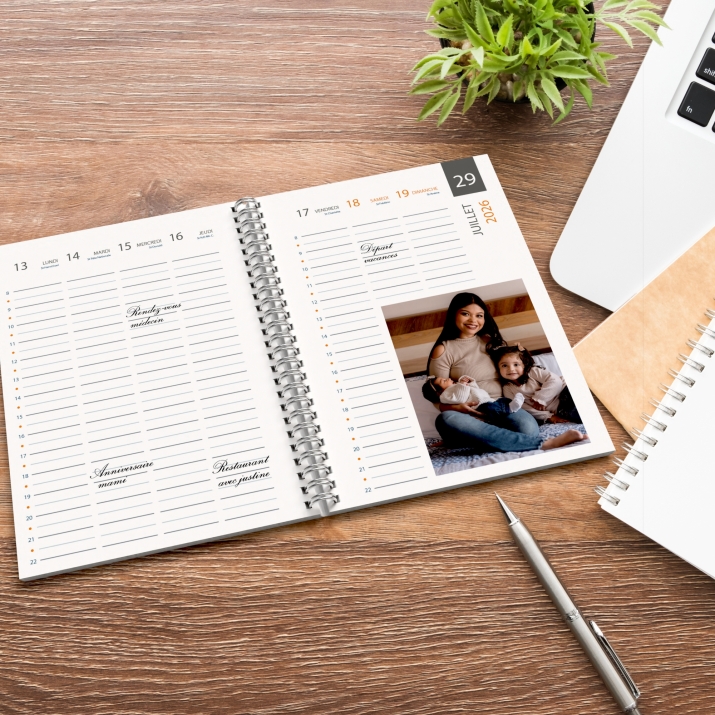 Agenda photo personnalisé