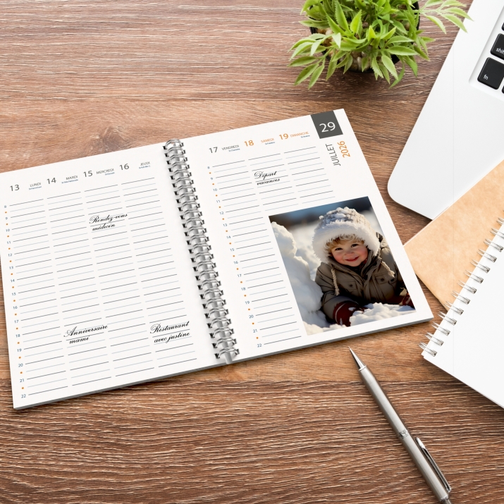 Agenda photo personnalisé
