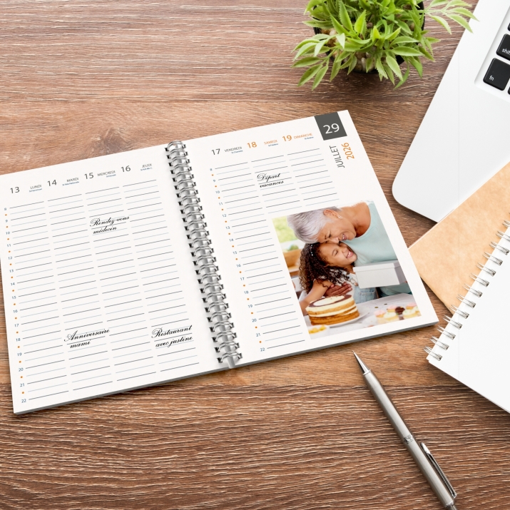 Agenda photo personnalisé