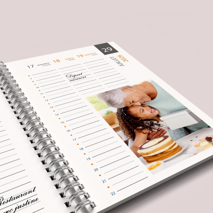 Agenda photo personnalisé
