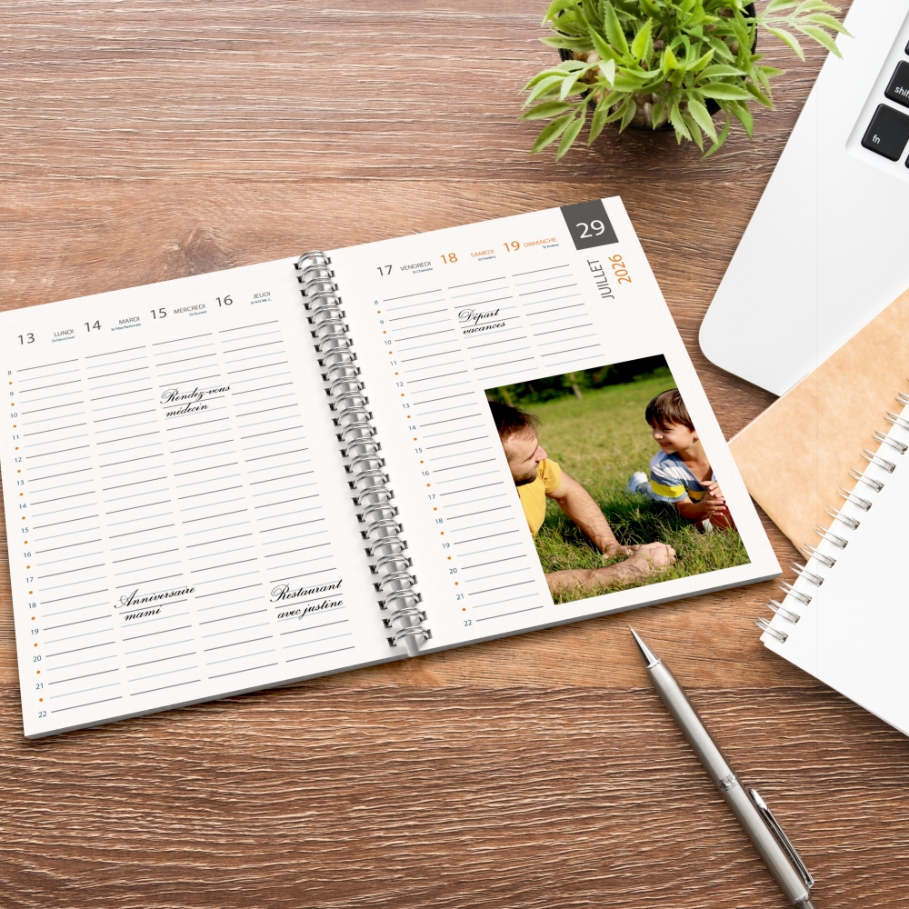 Agenda photo personnalisé
