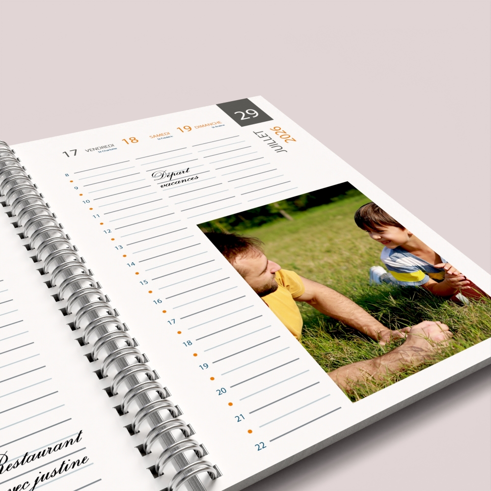 Agenda photo personnalisé