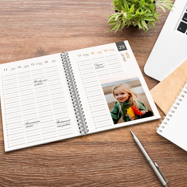 Agenda photo personnalisé