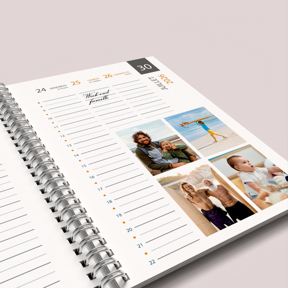 Agenda photo personnalisé