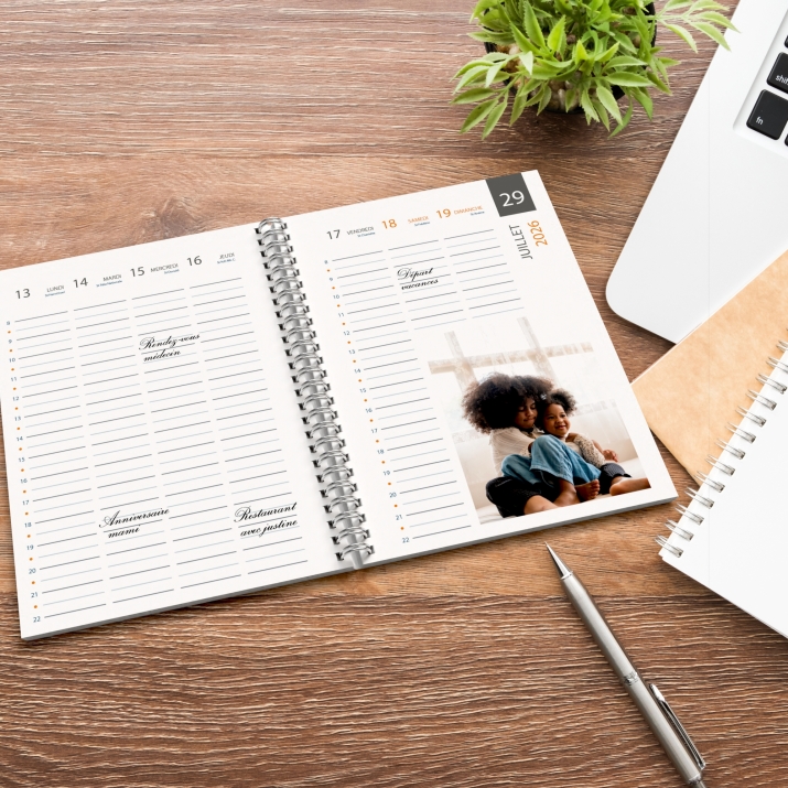 Agenda photo personnalisé
