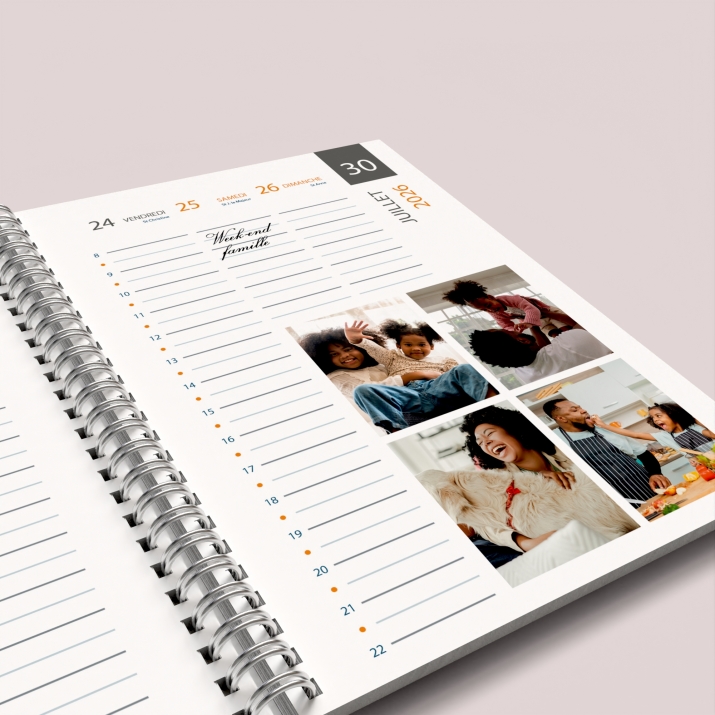 Agenda photo personnalisé