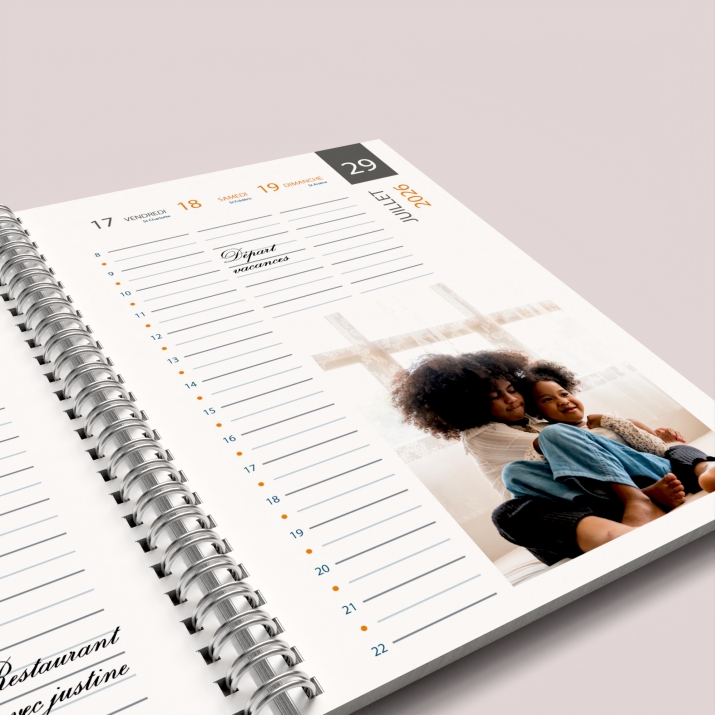 Agenda photo personnalisé