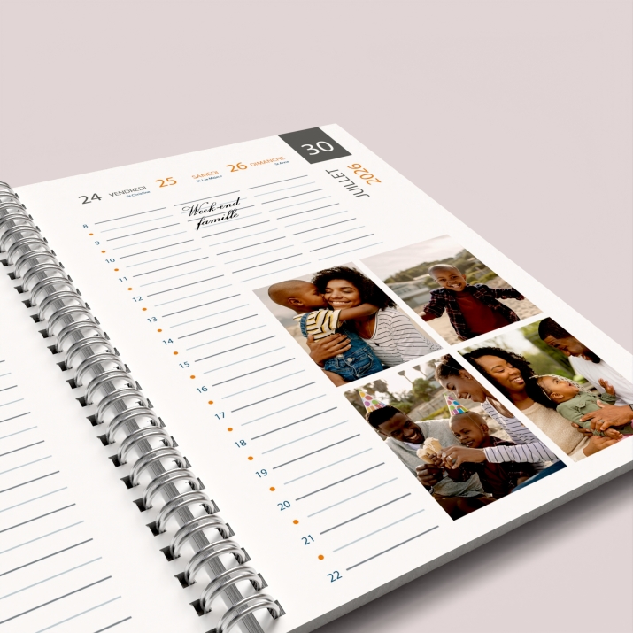 Agenda photo personnalisé