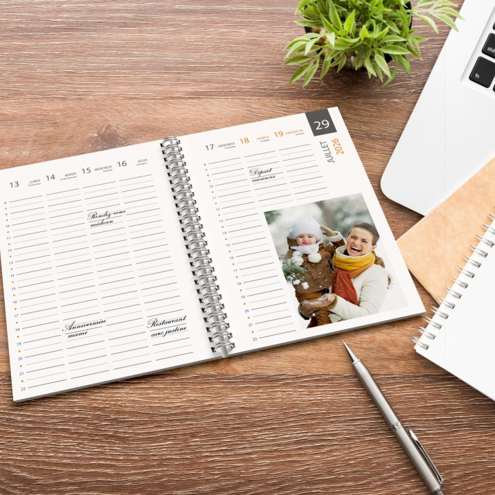 Agenda photo personnalisé