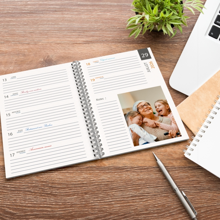 Agenda photo personnalisé