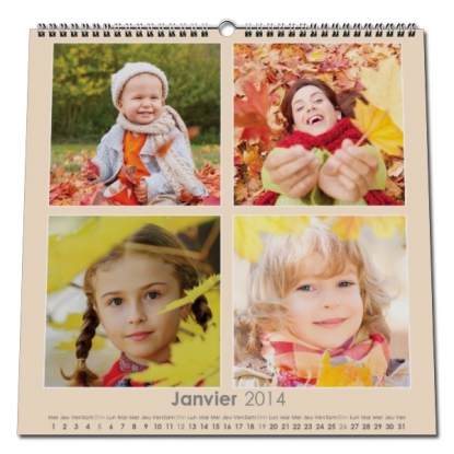 Calendrier photo CARRE mural