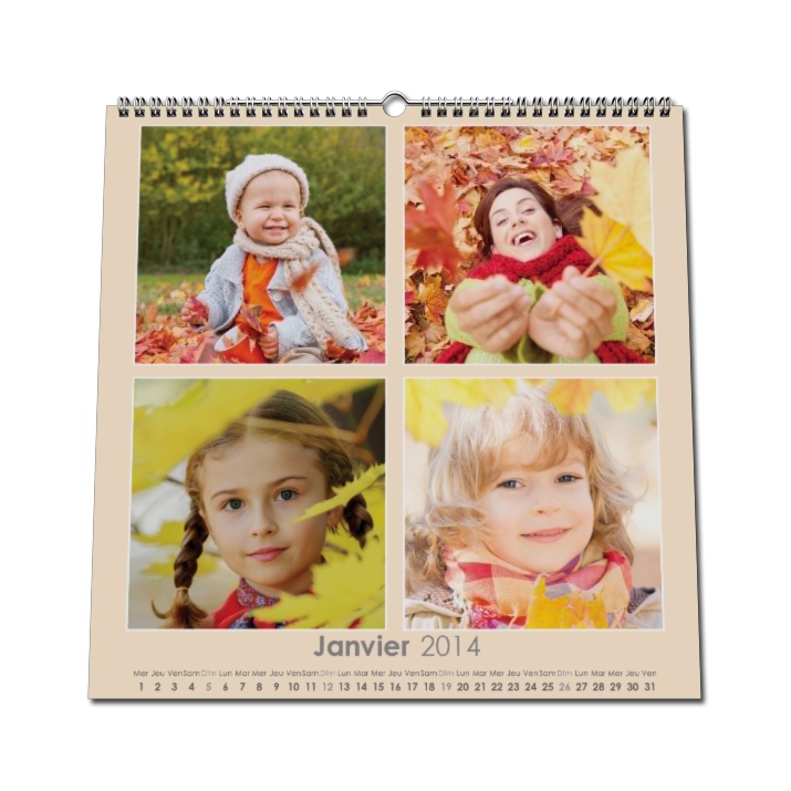 Calendrier photo CARRE mural Calendrier photo CARRE mural