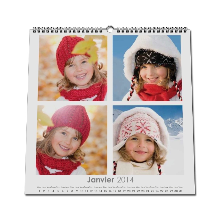 Calendrier photo CARRE mural Calendrier photo CARRE mural