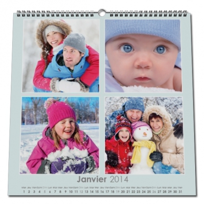 Calendrier photo CARRE mural