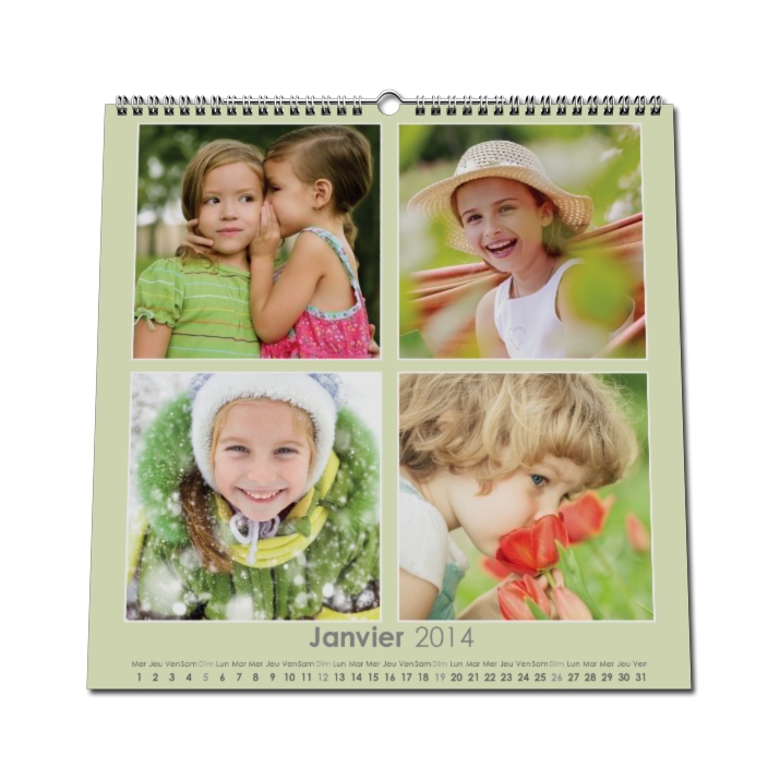 Calendrier photo CARRE mural Calendrier photo CARRE mural
