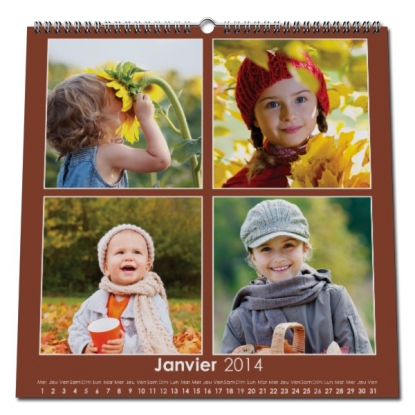 Calendrier photo CARRE mural
