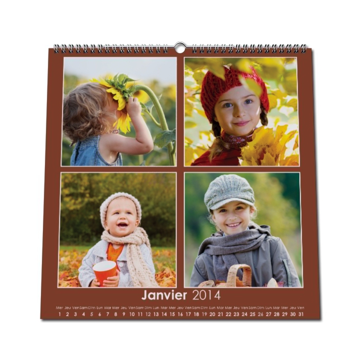 Calendrier photo CARRE mural Calendrier photo CARRE mural