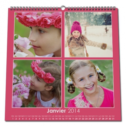 Calendrier photo CARRE mural