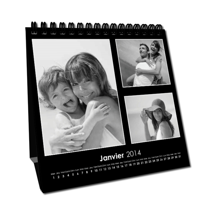 Calendrier LUXE CARRE de bureau Calendrier LUXE CARRE de bureau