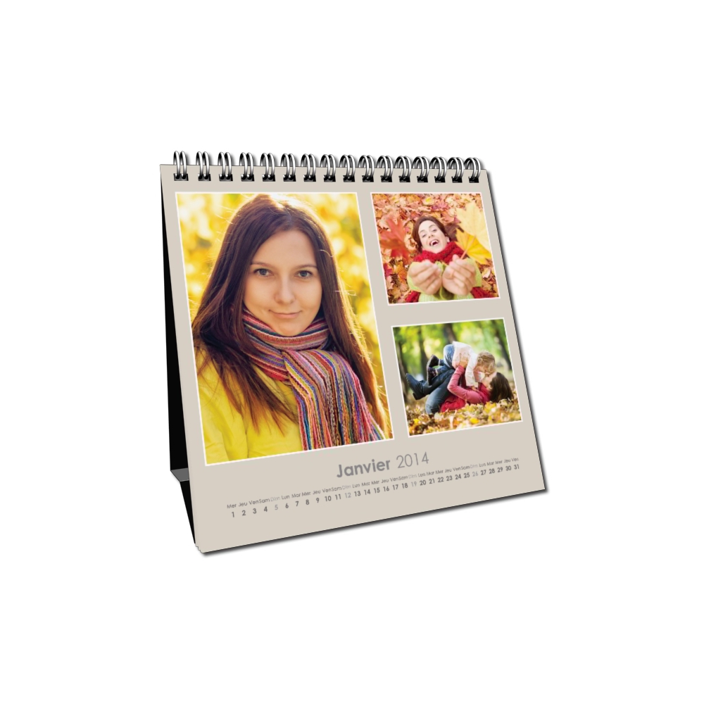 Calendrier LUXE CARRE de bureau Calendrier LUXE CARRE de bureau