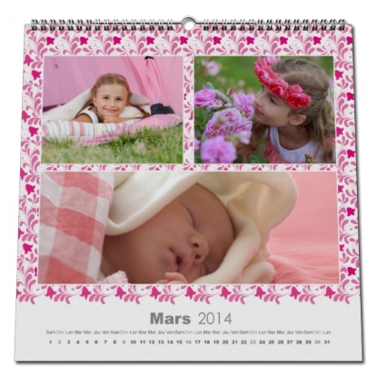 Calendrier photo CARRE mural