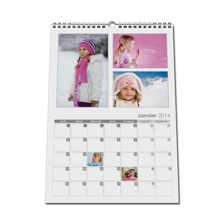 Calendrier Mural Photo Personnalise A Creer Avec Photos Et Textes Votrecalendrier Com calendrier mural calendrier personnalisé 2021