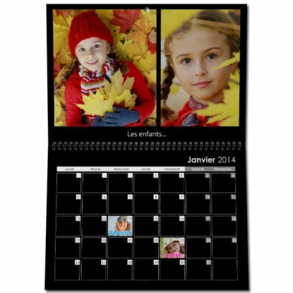 Calendrier photo mural double