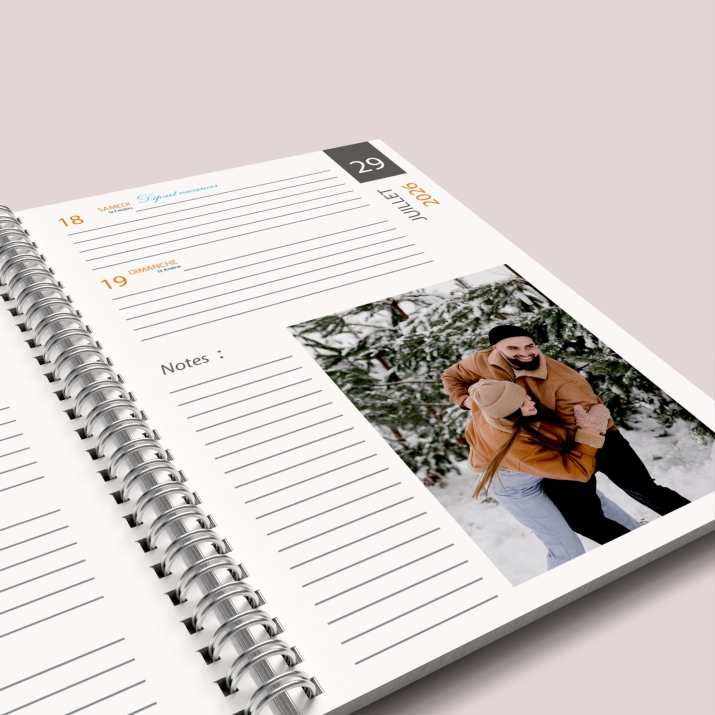 Agenda photo personnalisé