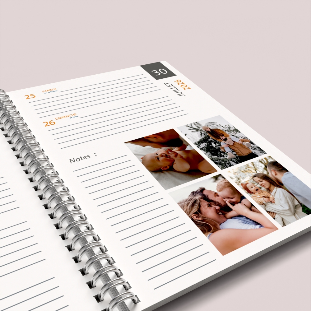 Agenda photo personnalisé