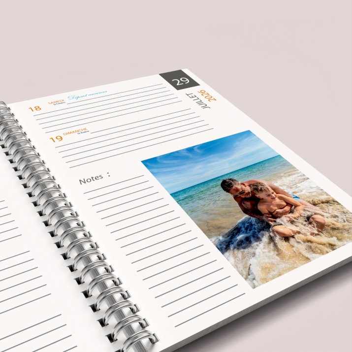 Agenda photo personnalisé