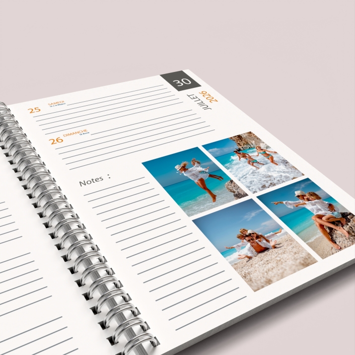Agenda photo personnalisé