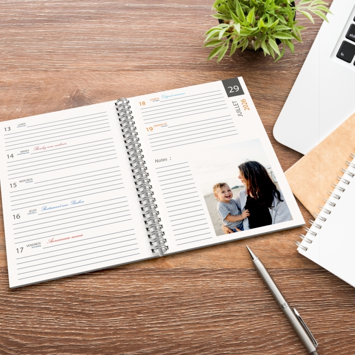 Agenda photo personnalisé