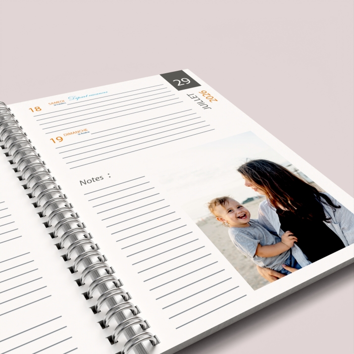 Agenda photo personnalisé