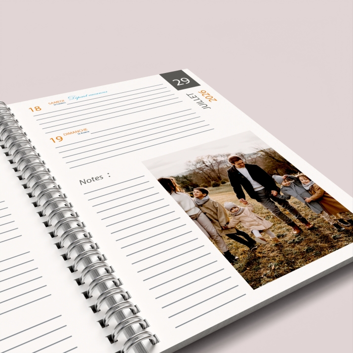 Agenda photo personnalisé