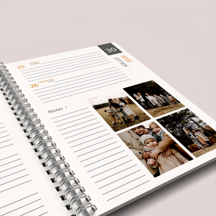 Agenda photo personnalisé