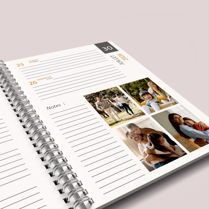 Agenda photo personnalisé