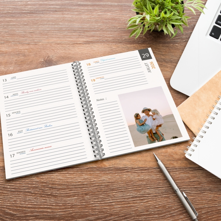 Agenda photo personnalisé