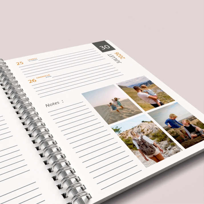 Agenda photo personnalisé