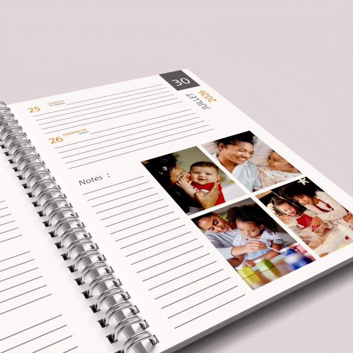 Agenda photo personnalisé