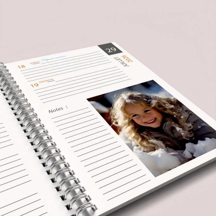 Agenda photo personnalisé