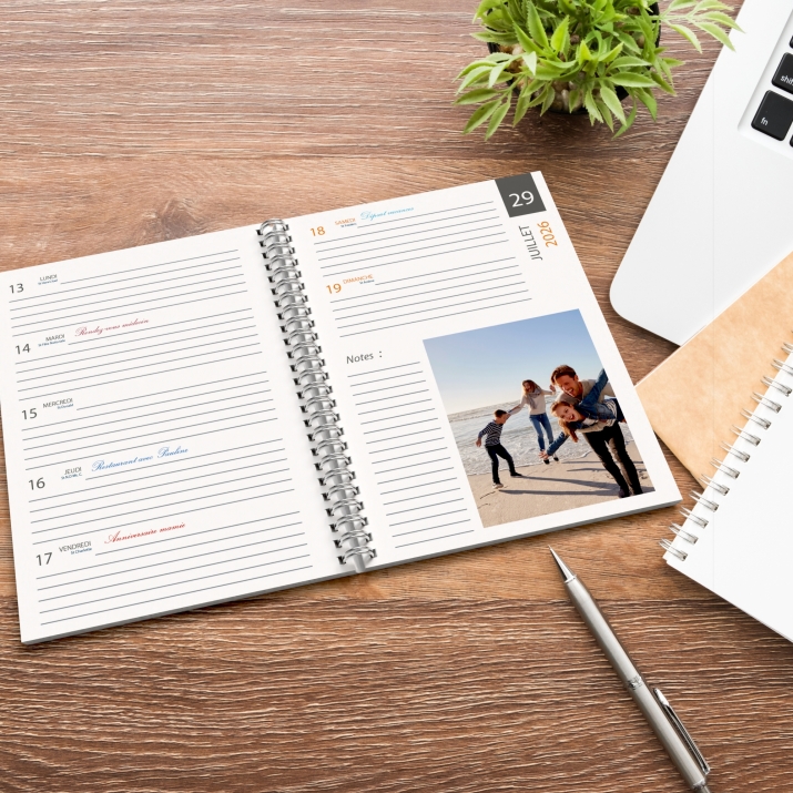 Agenda photo personnalisé
