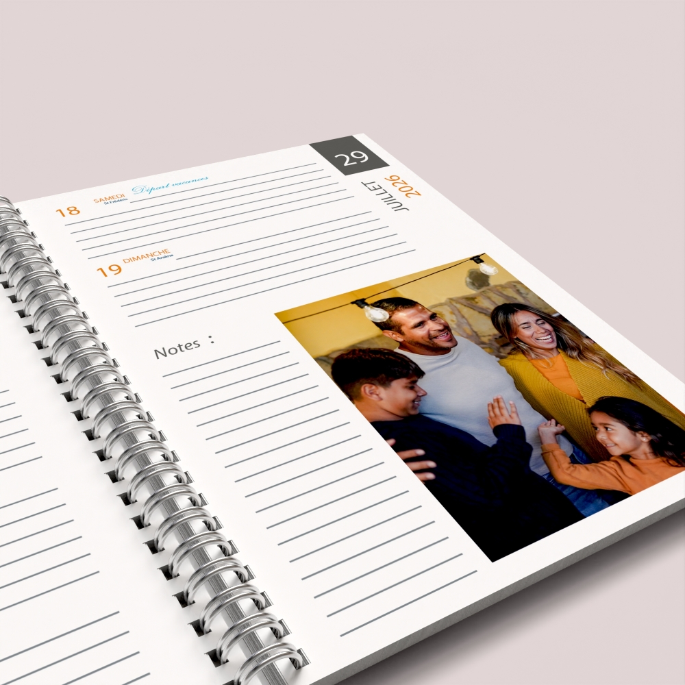 Agenda photo personnalisé