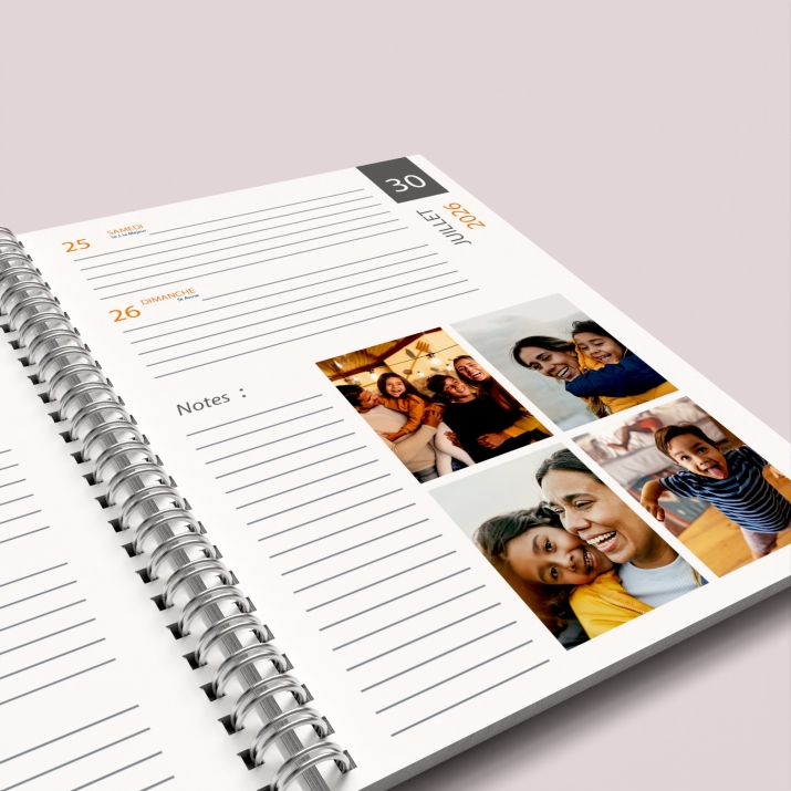 Agenda photo personnalisé