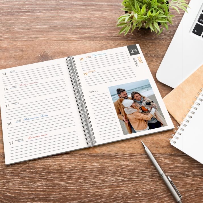 Agenda photo personnalisé