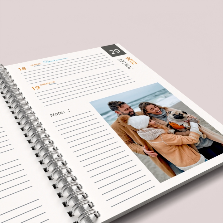 Agenda photo personnalisé