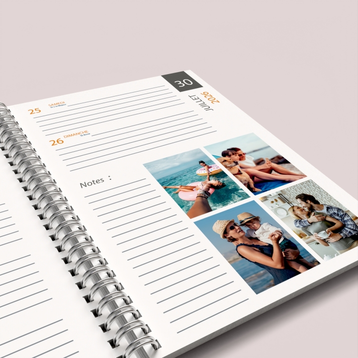 Agenda photo personnalisé