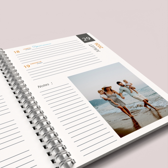Agenda photo personnalisé
