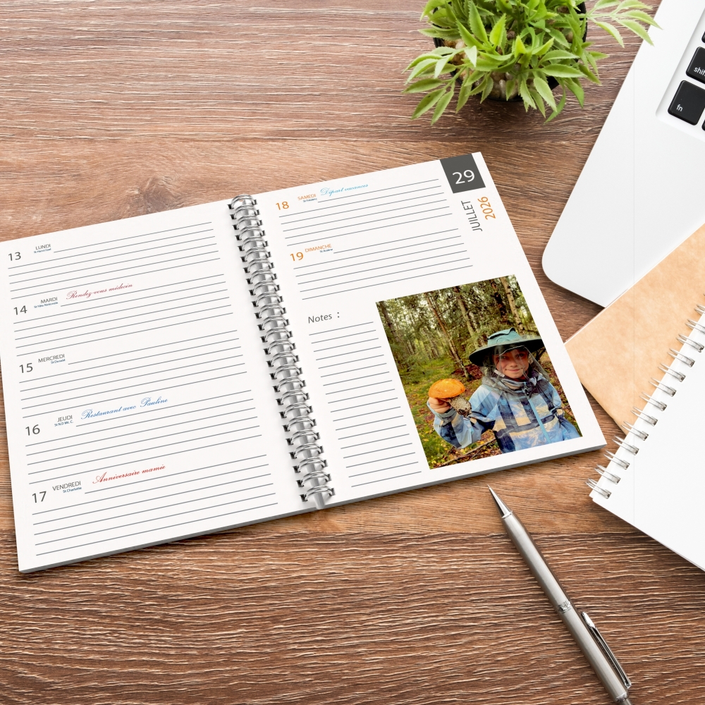Agenda photo personnalisé