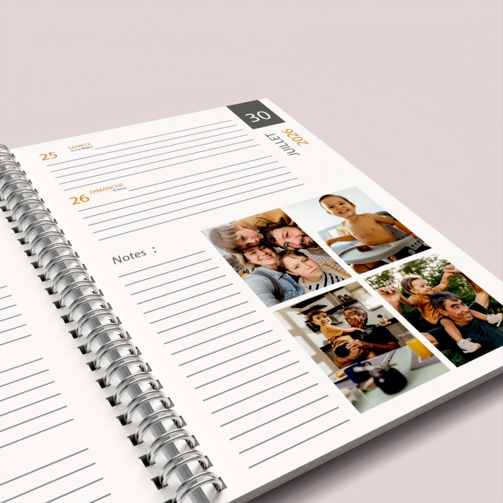 Agenda photo personnalisé